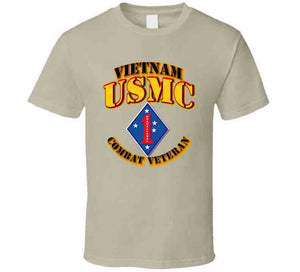 USMC - 1st Marine Division - Vietnam - Combat Vet T Shirt