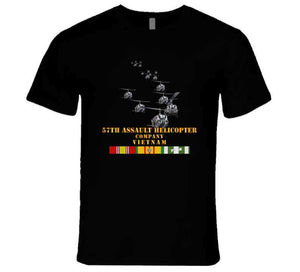 Army - 57th Assault Helicopter Co W Vn Svc X 300 Long Sleeve T Shirt