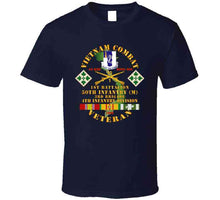 Load image into Gallery viewer, Army - Vietnam Combat Veteran W 1st Bn - 50th Inf - 3rd Bde 4th Inf Div 1968 W Vn Svc T Shirt
