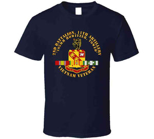 Army - 2nd Battalion, 11th Artillery (105mm Howitzer, Towed) W Vn Svc Ribbon X 300 T Shirt