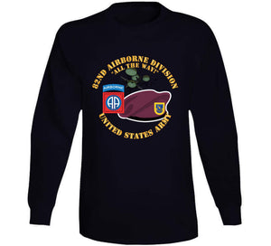 Army - 82nd Airborne Div - Beret - Mass Tac - Maroon  - 504th Infantry Regiment T Shirt