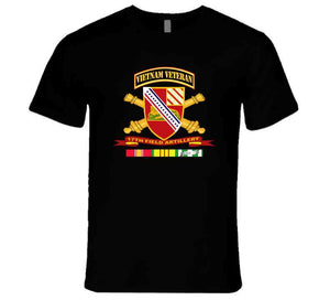 Army - 17th Field Artillery W Br - Ribbon Vn Svc Vet Tab T Shirt