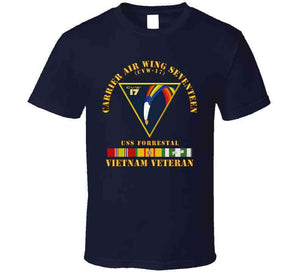 Navy - Carrier Air Wing Seventeen - Vietnam Veteran W Vn Svc T Shirt