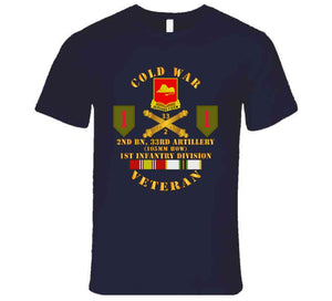 Army - Cold War  Veteran - 2nd Battalion 33rd Artillery - 1st Infantry Division Shoulder Sleeve Insignia T Shirt, Premium and Hoodie