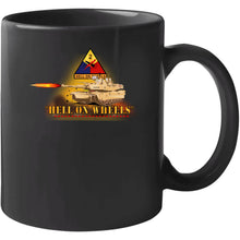 Load image into Gallery viewer, Army - 2nd Armored Division  - M1a1 Tank  - Hell On Wheels W Fire X 300 T Shirt
