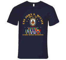 Load image into Gallery viewer, Navy - Destroyer - Uss John S Mccain - Ships Ribbons T Shirt
