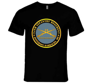 Army - 24th Infantry Regiment - Jefferson Barracks, Mo - Buffalo Soldiers W Inf Branch Long Sleeve T Shirt