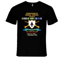Load image into Gallery viewer, Army - 26th Infantry Regiment - Dui W Br - Ribbon - Top - 1st Bn W Bosnia - Kosovo Svc  X 300 T Shirt
