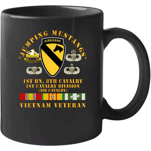 Army - Jumping Mustangs - 1st Bn 8th Cav 1st Cav - W Vn Svc T Shirt