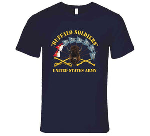 Army - Buffalo Soldiers - Infantry - Cavalry Guidons W Buffalo Head - Us Army X 300 T Shirt