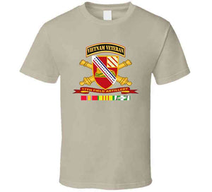 Army - 17th Field Artillery W Br - Ribbon Vn Svc Vet Tab Long Sleeve T Shirt