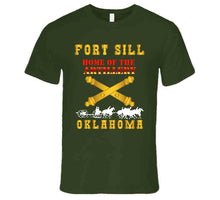 Load image into Gallery viewer, Army - Fort Sill, Home Of Artillery W Cassion - Gold X 300 T Shirt
