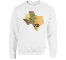 Load image into Gallery viewer, Texas -  Yellow Rose Of Texas W Texas State Map X 300 Classic T Shirt, Crewneck Sweatshirt, Hoodie, Long Sleeve, Mug

