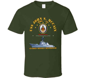 Navy - Destroyer - Uss John S Mccain - Ship T Shirt