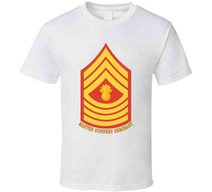 Usmc - Enlisted Insignia - E9 - Master Gunnery Sergeant (mgysgt) - Dress Blue - Bottom Txt T X 300 T Shirt