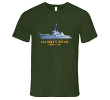 Load image into Gallery viewer, Navy - Destroyer - Uss John S Mccain -  Ship On Top Txt T Shirt
