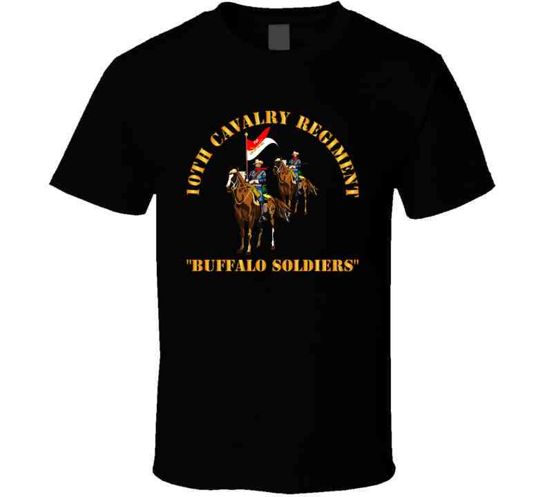 Army - 10th Cavalry Regiment W Cavalrymen - Buffalo Soldiers V1 Classic T Shirt