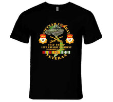 Load image into Gallery viewer, Army - Vietnam Combat Veteran W  15th Cavalry Regiment - Armored Cav W Vn Svc Long Sleeve T Shirt
