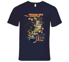 Load image into Gallery viewer, Map - Vietnam Units -with Wpns - Equipment T Shirt
