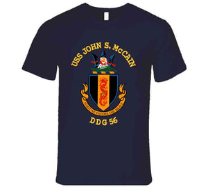 Navy - Uss John S. Mccain (ddg-56) Wo Bakgrd T Shirt