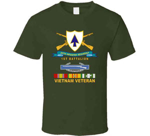 Army - 26th Infantry Regiment - Dui W Br - Ribbon - 1st Bn W Cib Vn Svc  X 300 T Shirt