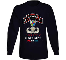 Load image into Gallery viewer, Army - 3rd Rgr Bn  With Dui - Basic Airborne W Combat Jump Star W Opn Just Cause Txt X 300 Classic T Shirt, Crewneck Sweatshirt, Hoodie, Long Sleeve, Mug
