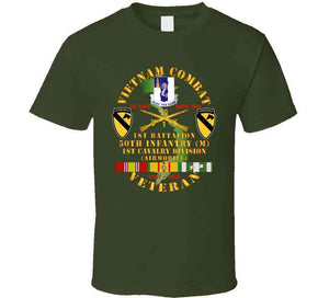 Army - Vietnam Combat Veteran W 1st Bn - 50th Inf - 1st Cav Div 1967-1968 Long Sleeve T Shirt