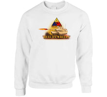 Load image into Gallery viewer, Army - 2nd Armored Division  - M1a1 Tank  - Hell On Wheels W Fire X 300 T Shirt
