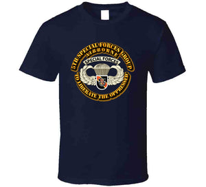 SOF - 5th SFG - Airborne Badge - Vietnam T Shirt