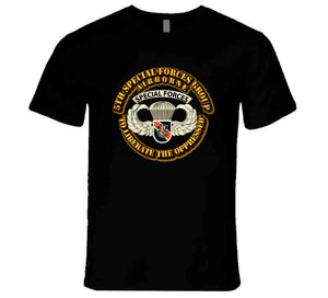 SOF - 5th SFG - Airborne Badge - Vietnam T Shirt