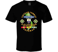 Load image into Gallery viewer, Army - Vietnam Combat Infantry Veteran With 1st Battalion 22nd Infantry - 4th Infantry Division Shoulder Sleeve Insignia T Shirt, Premium &amp; Hoodie
