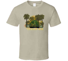 Load image into Gallery viewer, Vietnam Era Helmet Cover - Band - Front - War Is Hell W Jungle - Fire W Txt X 300 Long Sleeve T Shirt
