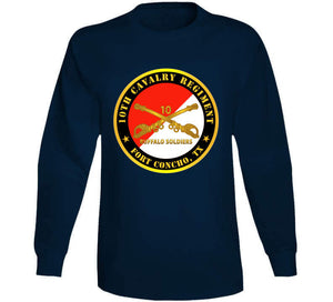 Army - 10th Cavalry Regiment - Fort Concho, Tx - Buffalo Soldiers W Cav Branch T Shirt