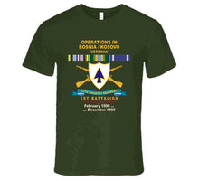 Load image into Gallery viewer, Army - 26th Infantry Regiment - Dui W Br - Ribbon - Top - 1st Bn W Bosnia - Kosovo Svc  X 300 T Shirt
