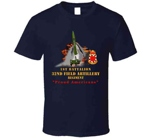 Army -  1st Bn, 32nd Far, Proud Americans - Mgm 52 - Lance  - Short X 300 T Shirt