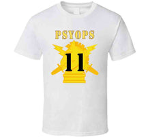 Load image into Gallery viewer, Army - Psyops W Branch Insignia - 11th Battalion Numeral - Line X 300 V1 Classic T Shirt
