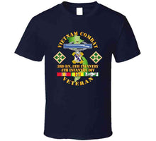 Load image into Gallery viewer, Army - Vietnam Combat Infantry Veteran w 3rd Bn 8th Inf - 4th ID SSI - T-Shirt
