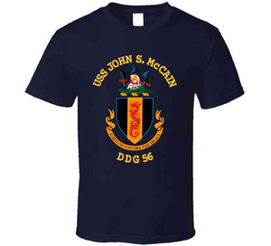 Navy - Uss John S. Mccain (ddg-56) Wo Bakgrd T Shirt