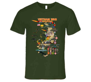 Map - Vietnam Units -with Wpns - Equipment T Shirt