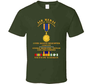 Army - Air Medal - Combat Assaults - 119th Ahc - Central Highlands Vn Laos Cambod W Vn Svc W Air Medal X 300 T Shirt