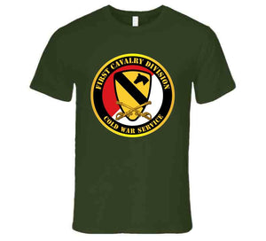 Army - 1st Cavalry Div - Red White - Cold War Service  T-shirt