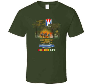 Army - 11th Light Infantry Brigade -  Vietnam Jungle Patrol W Fire X 300 T Shirt