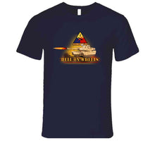 Load image into Gallery viewer, Army - 2nd Armored Division  - M1a1 Tank  - Hell On Wheels W Fire X 300 T Shirt
