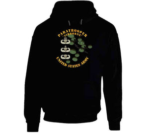 Army - Paratrooper W 3 Airborne Badges - Mass Tac T Shirt, Hoodie and Premium