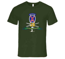 Load image into Gallery viewer, Army - 10th Mountain Division - Ssi W Ski Branch - Ribbon X 300 T Shirt
