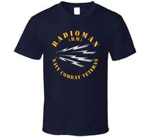 Load image into Gallery viewer, Navy - Rate - Radioman - Navy Combat Veteran T Shirt
