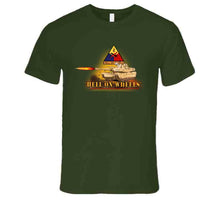 Load image into Gallery viewer, Army - 2nd Armored Division  - M1a1 Tank  - Hell On Wheels W Fire X 300 T Shirt
