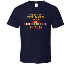 Operation New Dawn Service Ribbon Bar W Gwt - Iraq (2010 - 2011) X 300 T Shirt