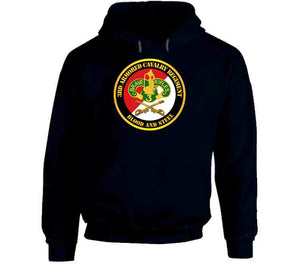 Army - 3rd Armored Cavalry Regiment Dui - Red White - Blood And Steel Hoodie