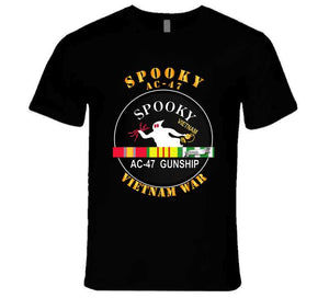 Army - Spooky AC-47, Vietnam War with Service Ribbons - T Shirt, Premium and Hoodie